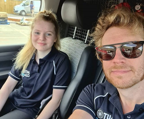 Sam and Daughter Rosie on a job for Auto Cleanse Sam and Daughter Rosie on a job for Auto Cleanse
